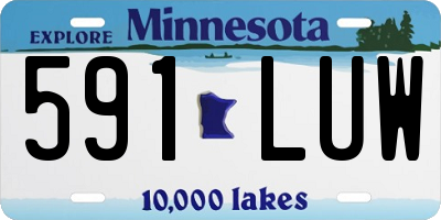 MN license plate 591LUW