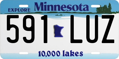 MN license plate 591LUZ