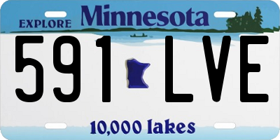 MN license plate 591LVE