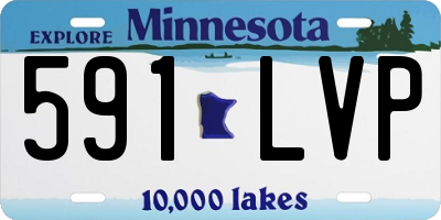 MN license plate 591LVP