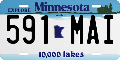 MN license plate 591MAI