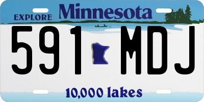 MN license plate 591MDJ