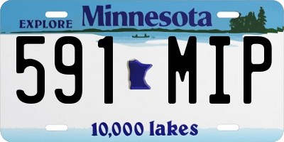 MN license plate 591MIP