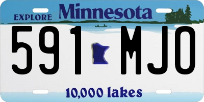 MN license plate 591MJO