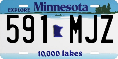 MN license plate 591MJZ