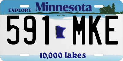 MN license plate 591MKE