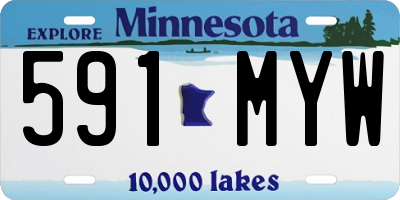 MN license plate 591MYW