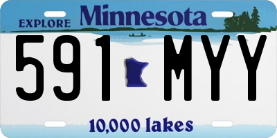 MN license plate 591MYY