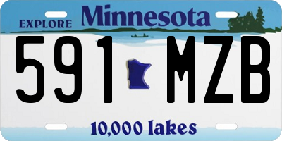MN license plate 591MZB