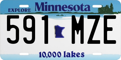 MN license plate 591MZE