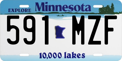MN license plate 591MZF