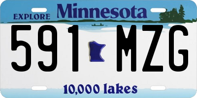 MN license plate 591MZG