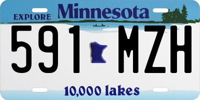 MN license plate 591MZH