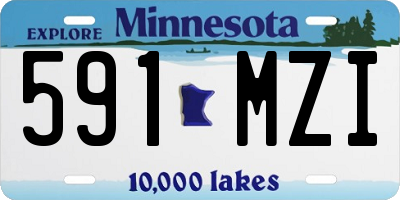 MN license plate 591MZI