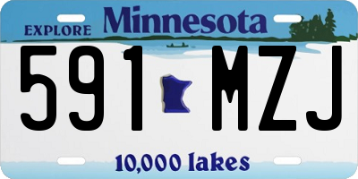 MN license plate 591MZJ