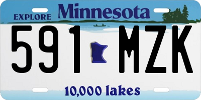 MN license plate 591MZK
