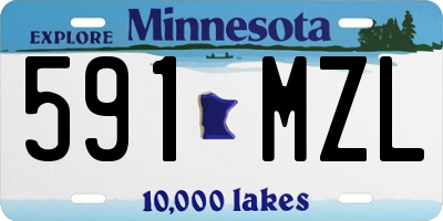 MN license plate 591MZL