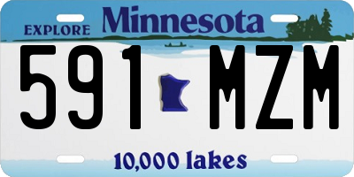 MN license plate 591MZM