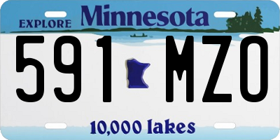 MN license plate 591MZO