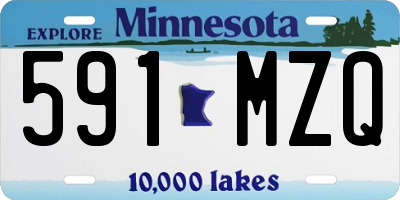 MN license plate 591MZQ
