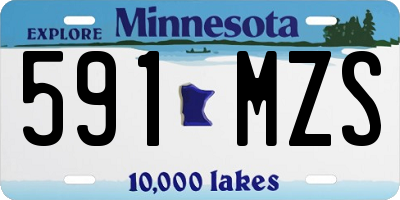 MN license plate 591MZS