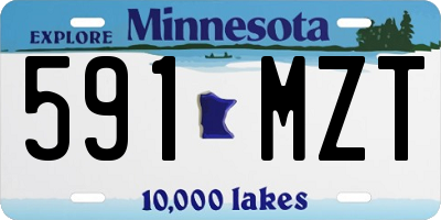 MN license plate 591MZT