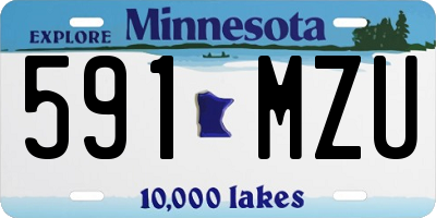 MN license plate 591MZU