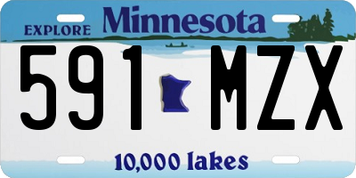 MN license plate 591MZX