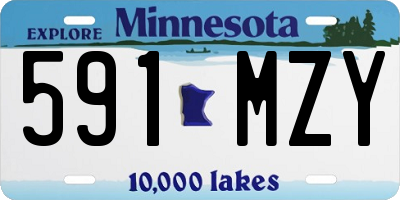 MN license plate 591MZY