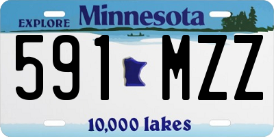 MN license plate 591MZZ