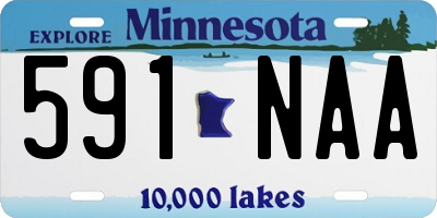 MN license plate 591NAA