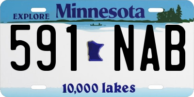 MN license plate 591NAB