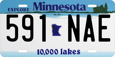 MN license plate 591NAE