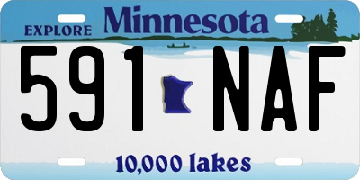 MN license plate 591NAF