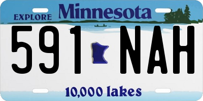 MN license plate 591NAH
