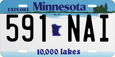 MN license plate 591NAI