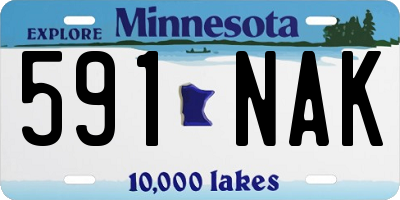 MN license plate 591NAK
