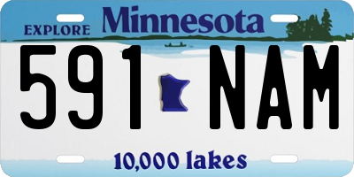 MN license plate 591NAM