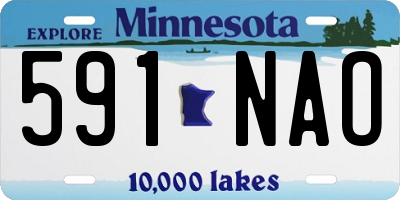 MN license plate 591NAO