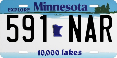MN license plate 591NAR