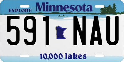 MN license plate 591NAU