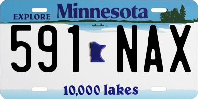 MN license plate 591NAX