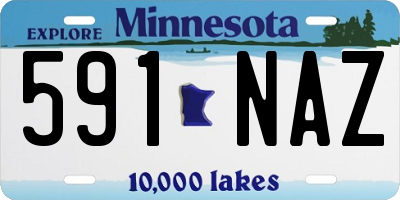MN license plate 591NAZ