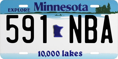 MN license plate 591NBA