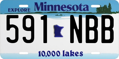 MN license plate 591NBB