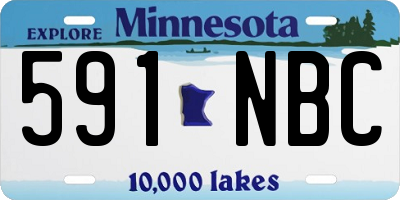 MN license plate 591NBC