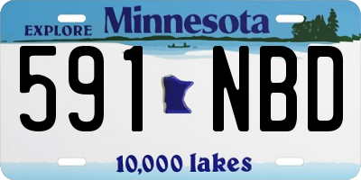 MN license plate 591NBD