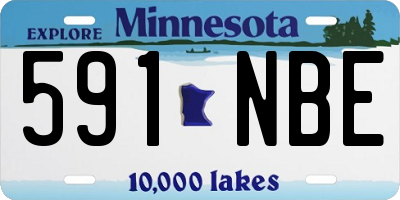 MN license plate 591NBE