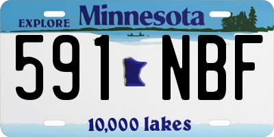 MN license plate 591NBF