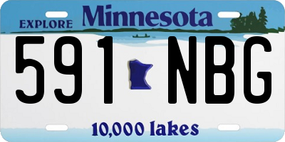 MN license plate 591NBG